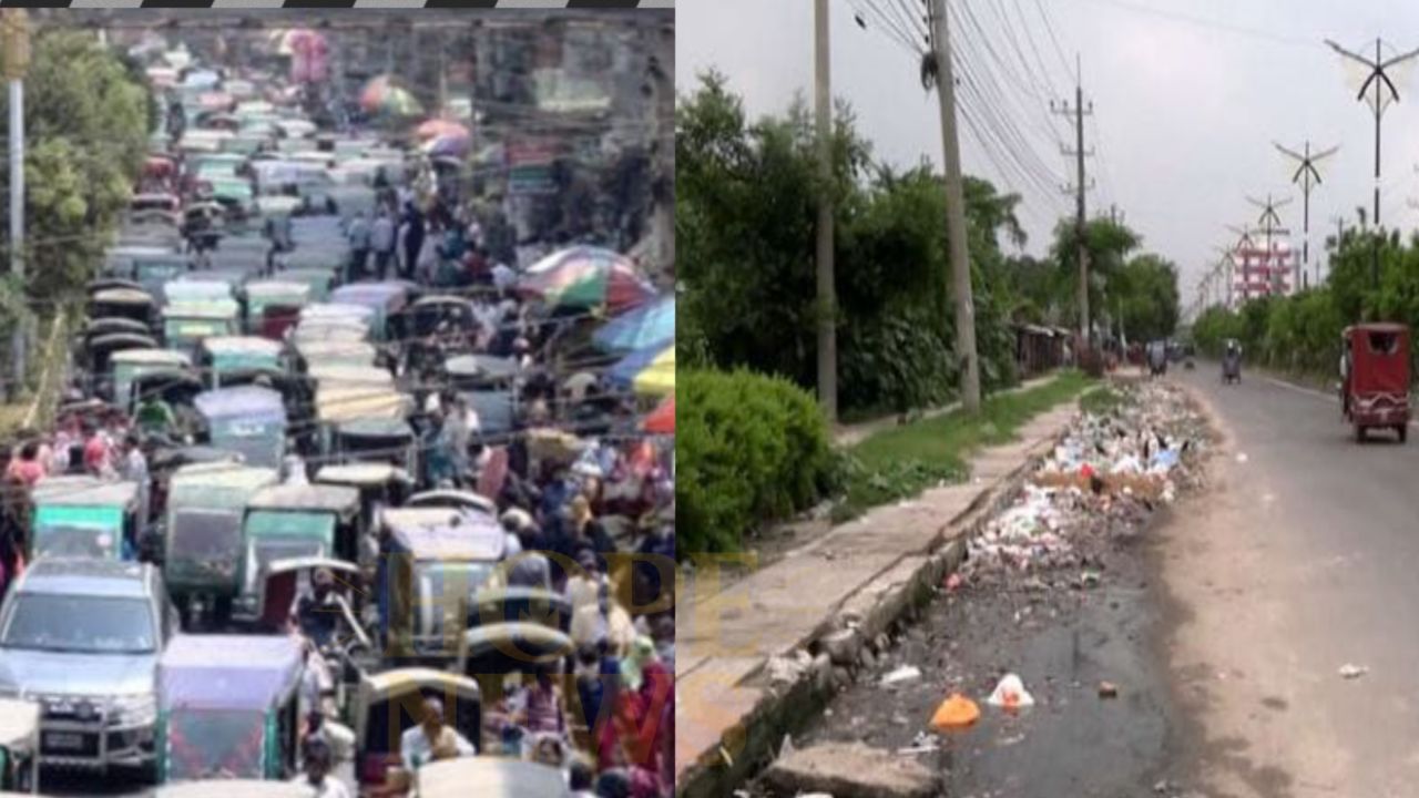 দখল দূষণ যানজটে নাকাল রাজশাহী নগরবাসী